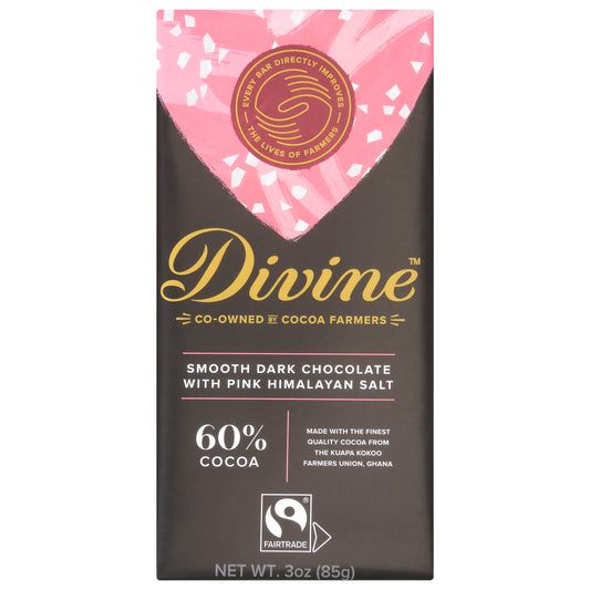 Divine Smooth Dark Chocolate with Pink Himalayan Salt 3 oz