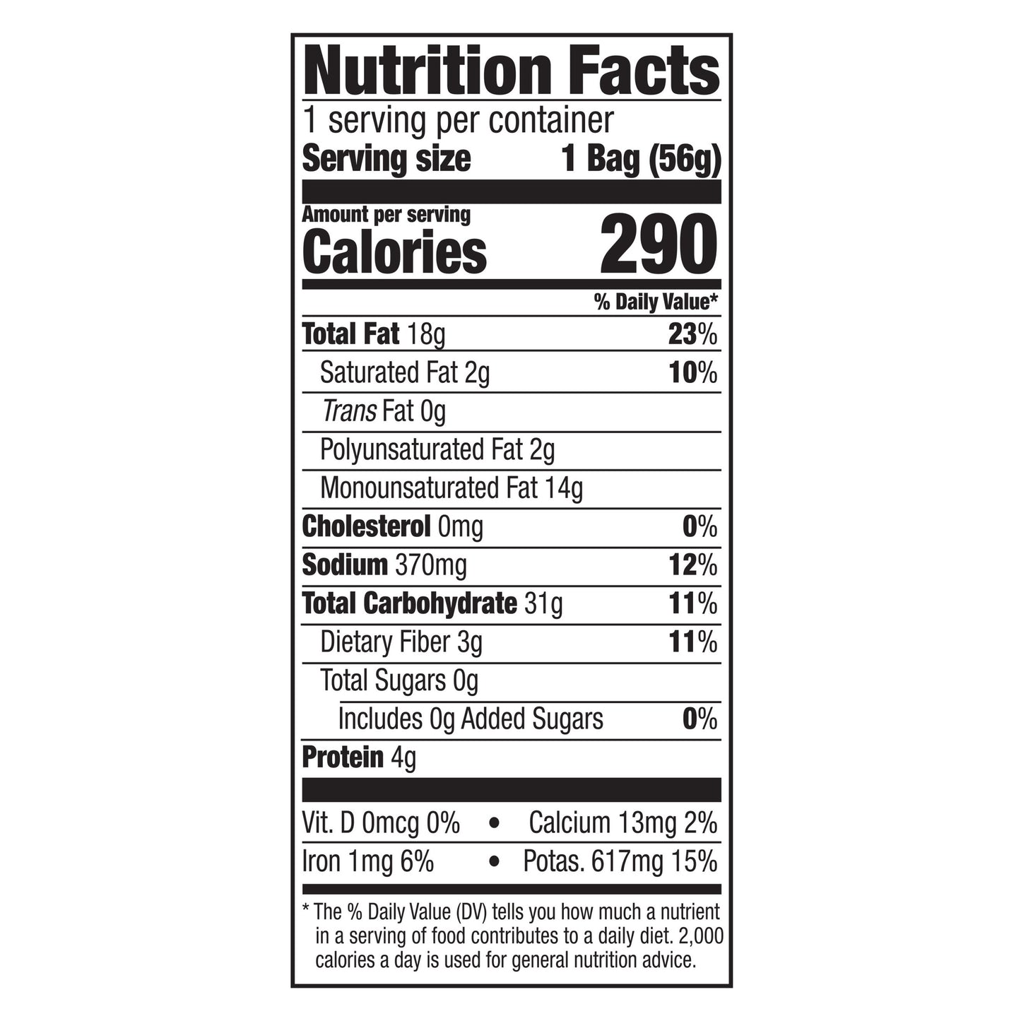Kettle Brand Sea Salt & Vinegar Potato Chips 2 oz
