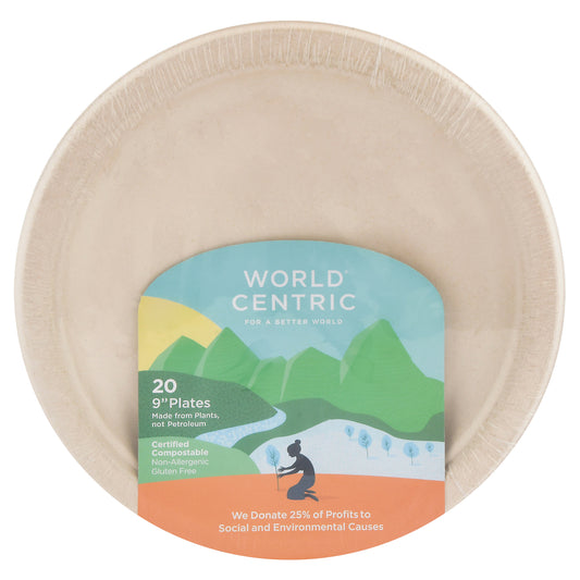 World Centric 9 Inch Plates 20 ea