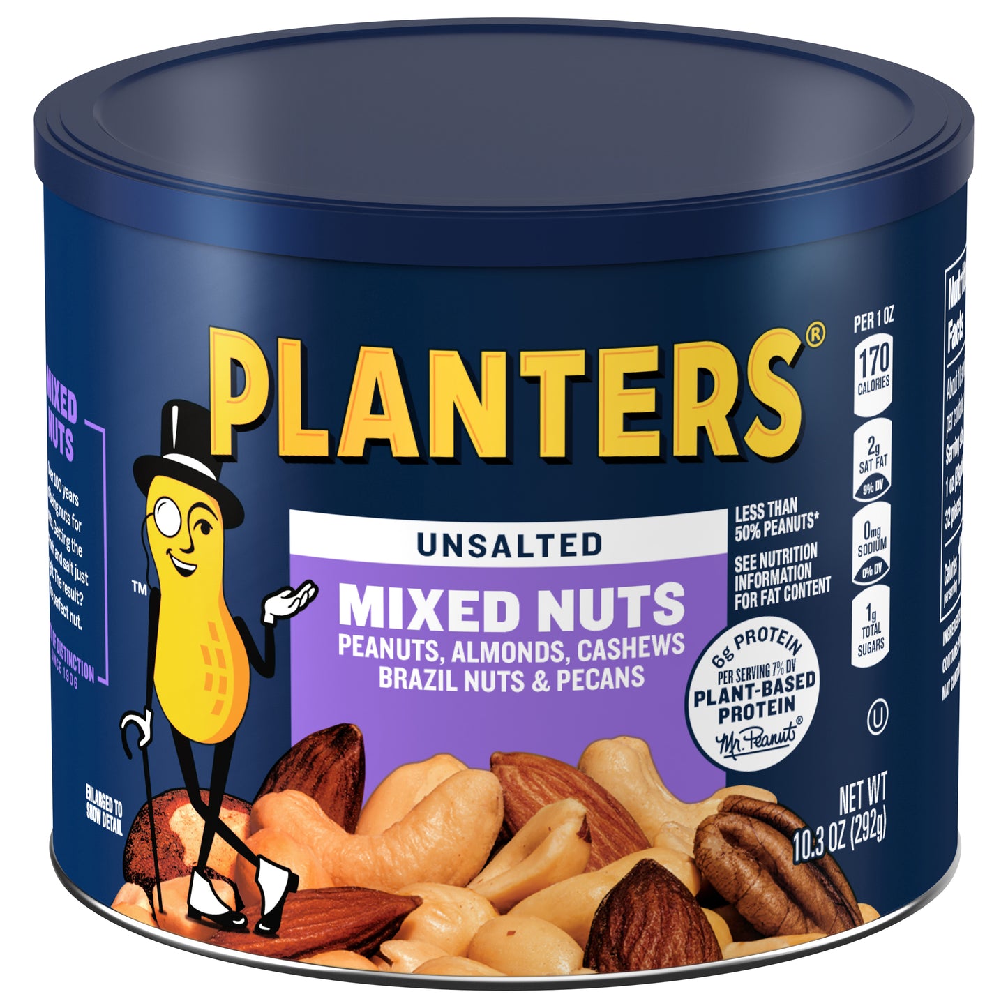 Planters Unsalted Mixed Nuts 10.3 oz