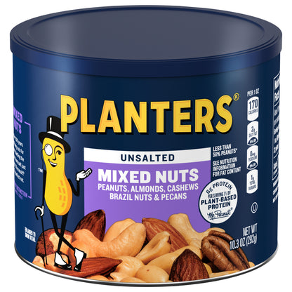 Planters Unsalted Mixed Nuts 10.3 oz