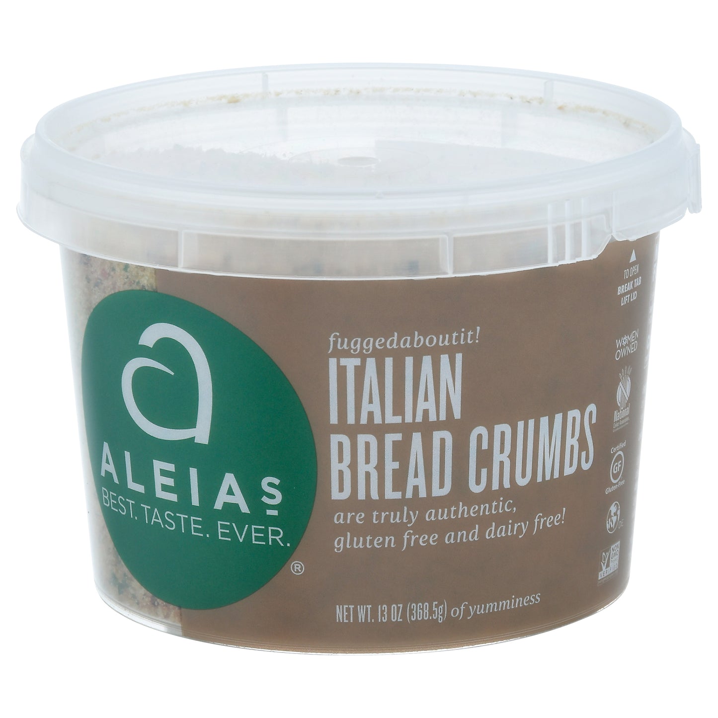 Aleia's Italian Bread Crumbs 13 oz Cup\Tub