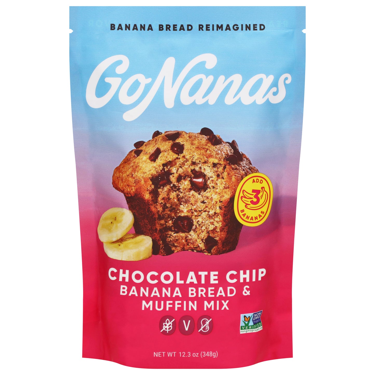 GoNanas Chocolate Chip Banana Bread & Muffin Mix 12.3 oz
