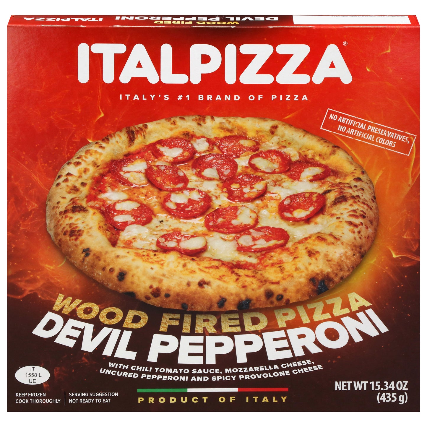 Italpizza Wood Fired Devil Pepperoni Pizza 15.34 oz