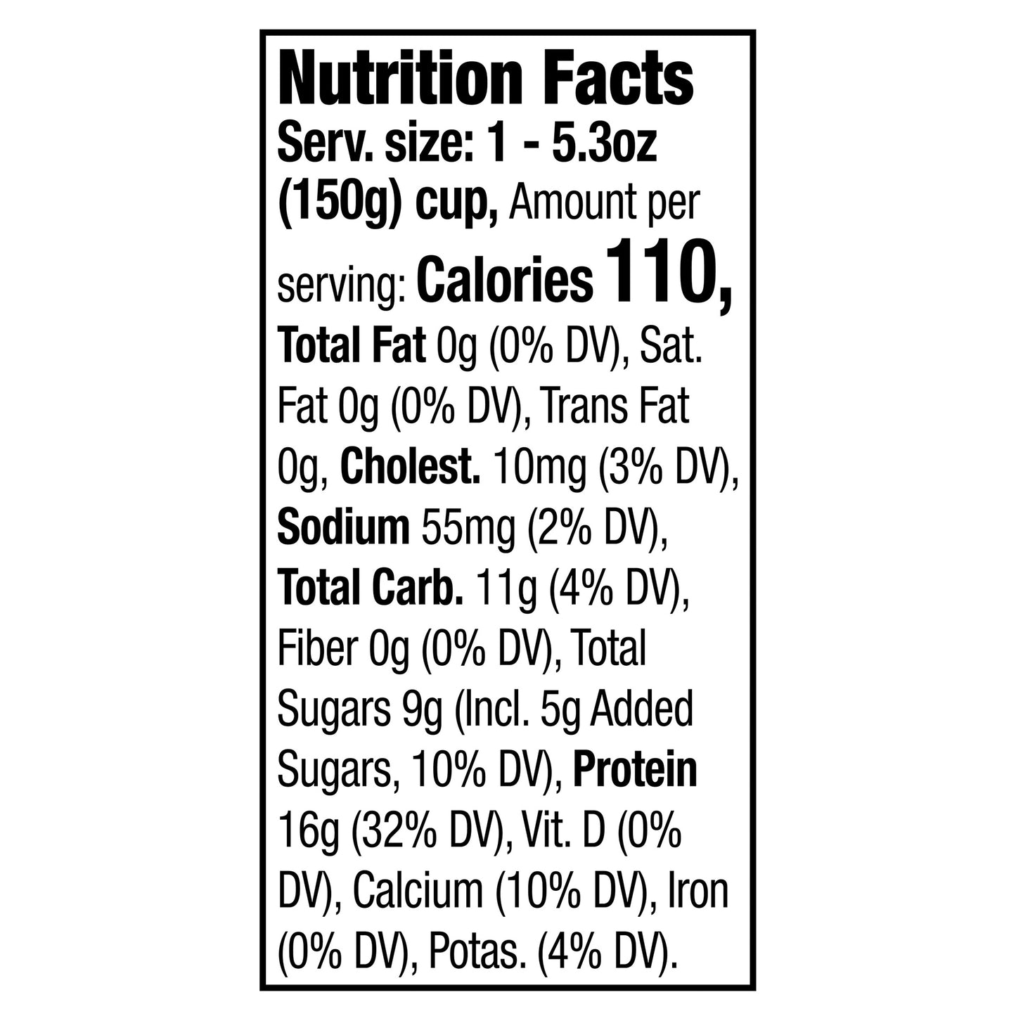 siggi’s Icelandic Skyr Nonfat Yogurt, Vanilla - 5.3oz