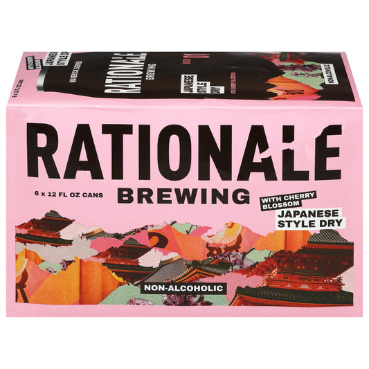 Rationale Brewing Japanese Style Dry Non-Alcoholic Brew with Cherry Blossom 6 - 12 fl oz Cans