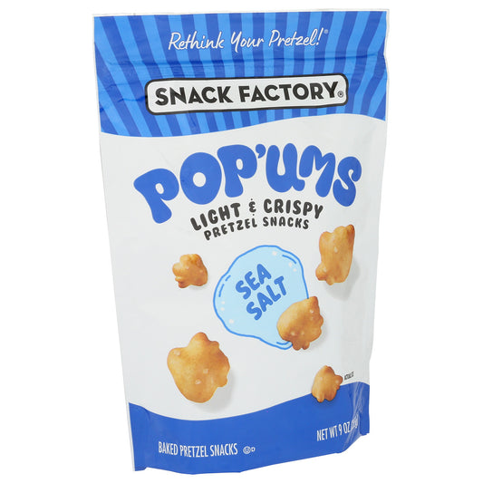 Snack Factory, Pretzel Snacks Pop'ums Sea Salt, 9 Oz