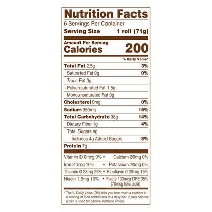 Alfaro's Artesano White Sausage Rolls, 6 count, 15 oz