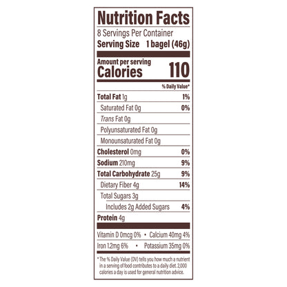 Thomas' Plain Bagel Thins, 8 count, 13 oz