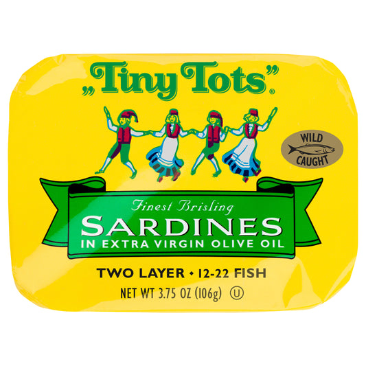 King Oscar Tiny Tots Wild Caught Sardines in Extra Virgin Olive Oil 3.75 ounces