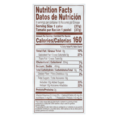 Balconi Rollino Cacao Sponge Cake Snack 6 - 37 g Packs