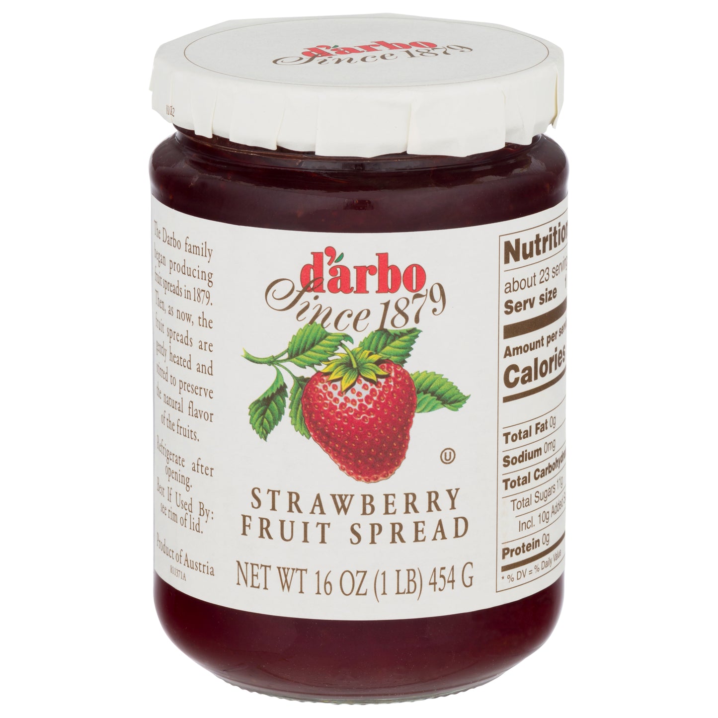 D'arbo Strawberry Fruit Spread 16 oz