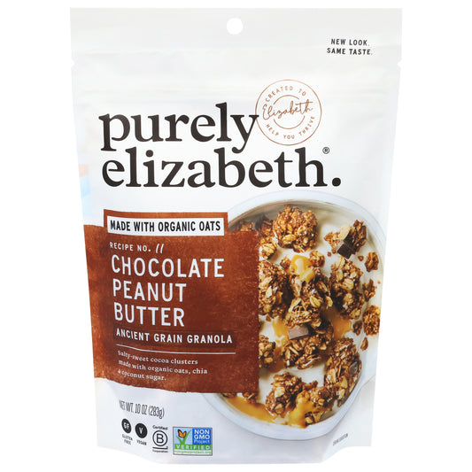Purely Elizabeth Recipe No. 11 Chocolate Peanut Butter Ancient Grain Granola 10 oz