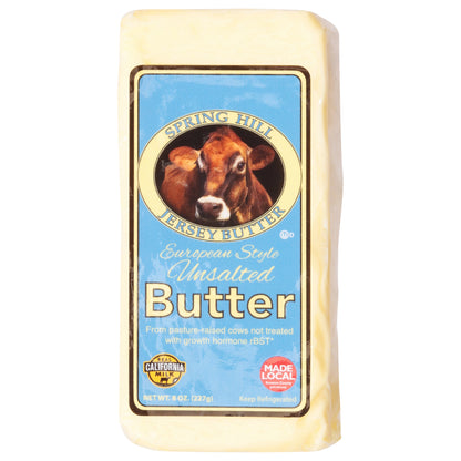 Spring Hill Jersey Cheese European Style Unsalted Butter 8 oz