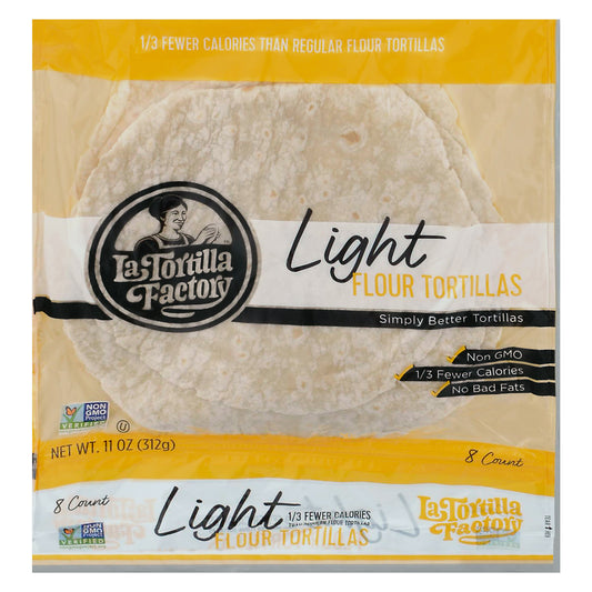 La Tortilla Factory Light Flour Tortillas 8 Count