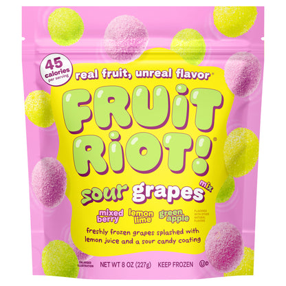 Fruit Riot 8 oz sour candy grapes mix