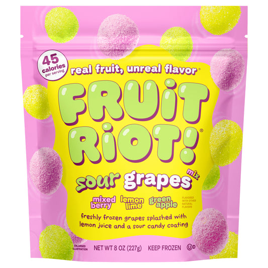 Fruit Riot 8 oz sour candy grapes mix