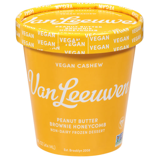 Van Leeuwen Vegan Non-Dairy Peanut Butter Brownie Honeycomb Frozen Dessert 14 fl oz