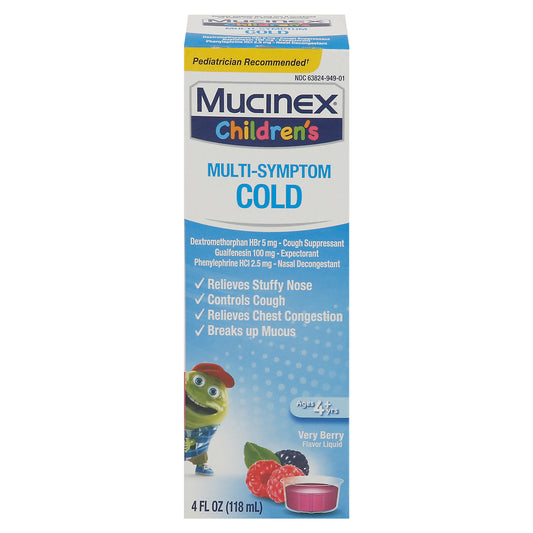 Mucinex Children's Liquid Very Berry Multi-Symptom Cold 4 fl oz