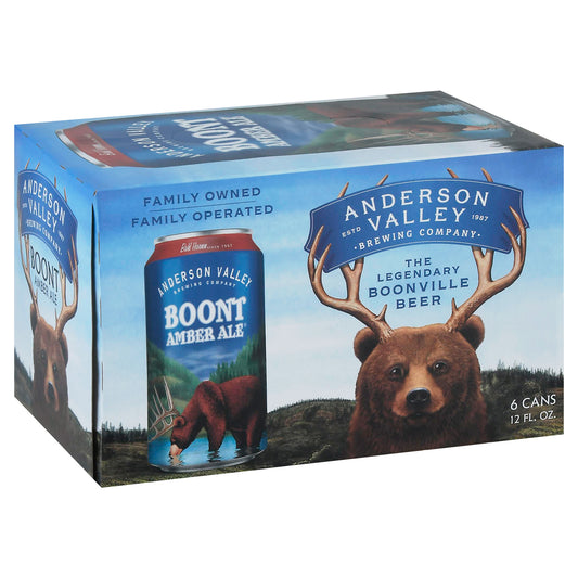 Anderson Valley Boont Amber Ale Beer 6 - 12 fl oz Cans