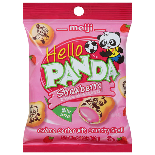Meiji Hello Panda Strawberry Biscuit Bite Size 2.2 oz