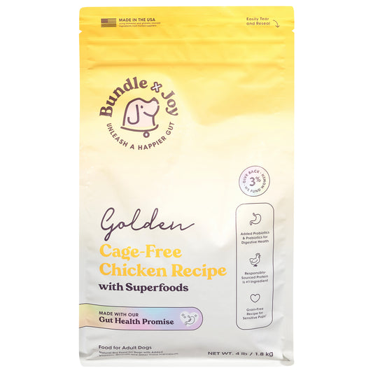 Bundle x Joy Cage-Free Adult Chicken Recipe with Superfoods Food for Dogs 4 lb
