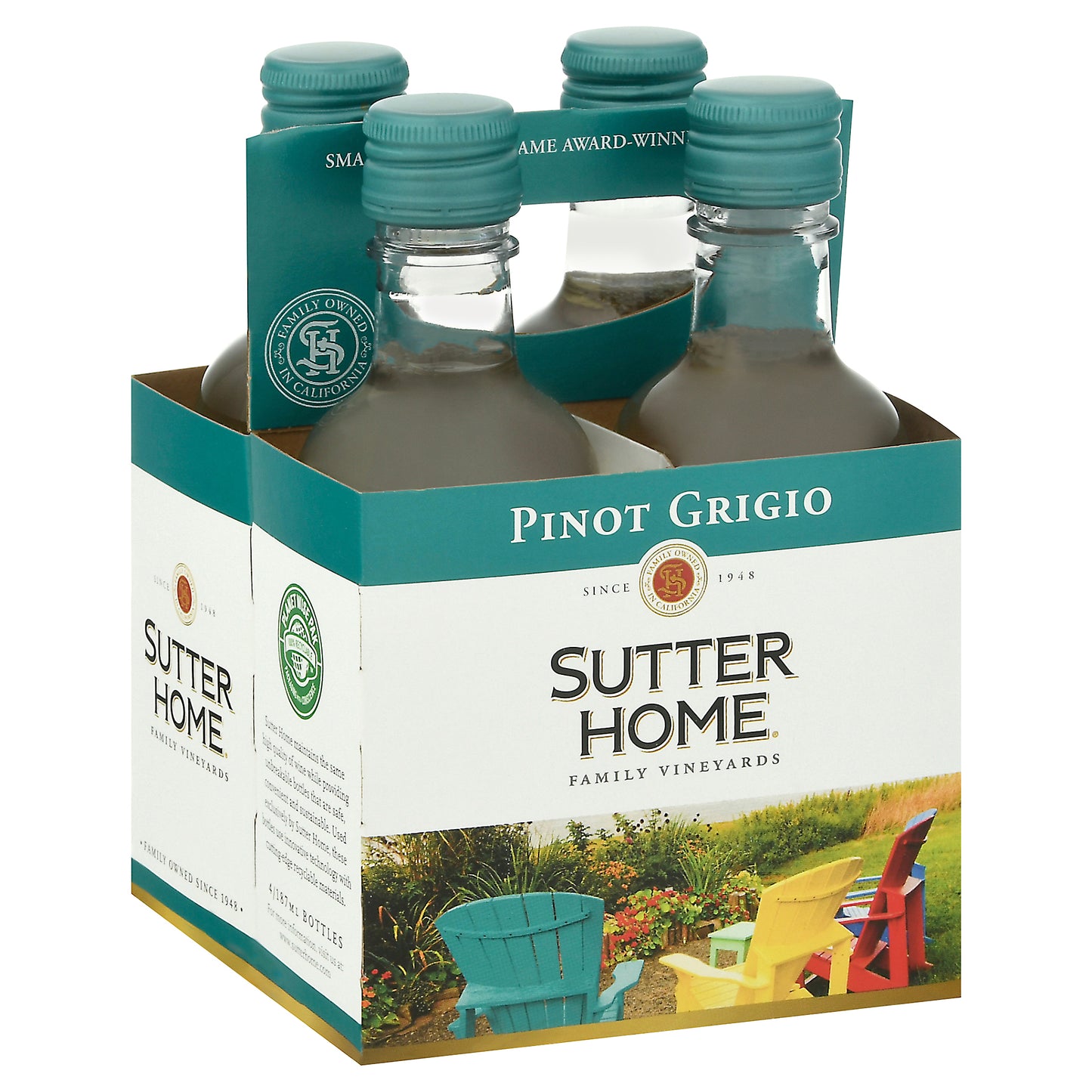 Sutter Home Pinot Grigio 4 - 187 ml Bottles