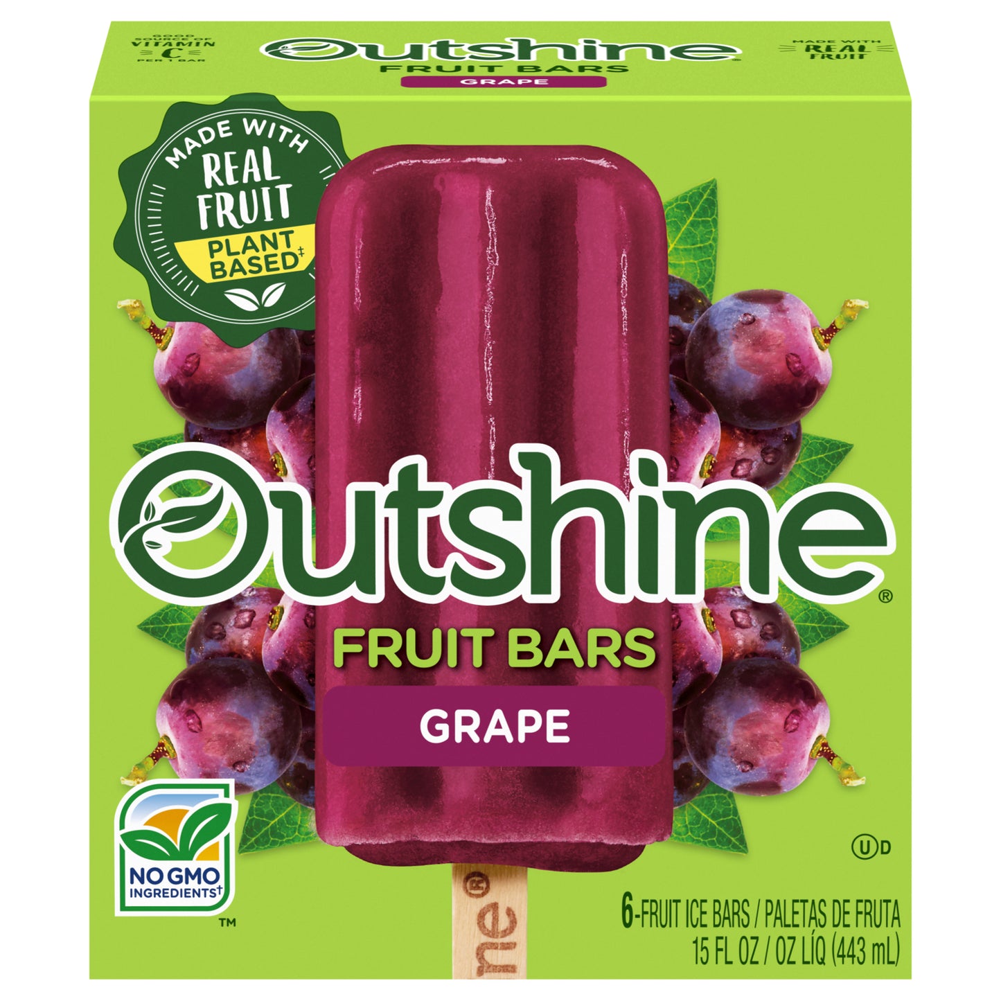 Outshine Grape Fruit Bar 6 ea