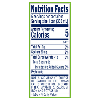 Sanpellegrino CIAO! Lime Sparkling Water, Low-Cal, 0g Added Sugar, 6-Pack