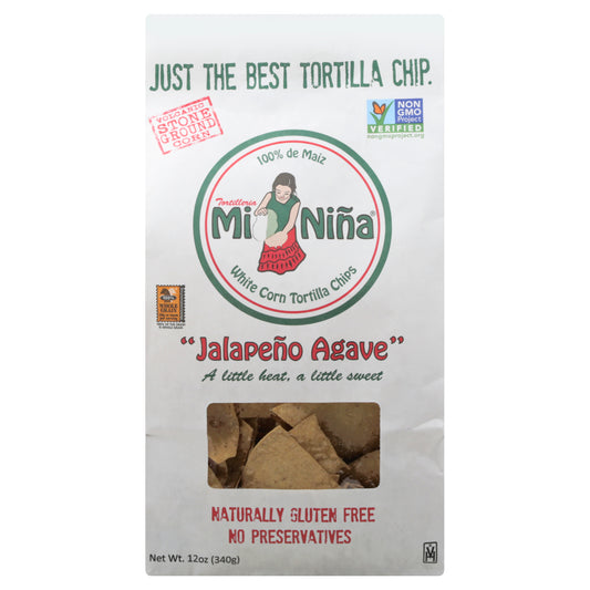 Mi Nina White Corn Jalapeno Agave Tortilla Chips 12 oz