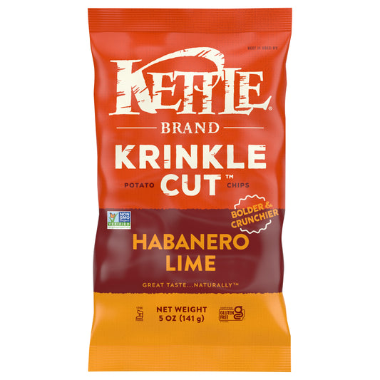 Kettle Brand Krinkle Cut Habanero Lime Potato Chips 5 oz