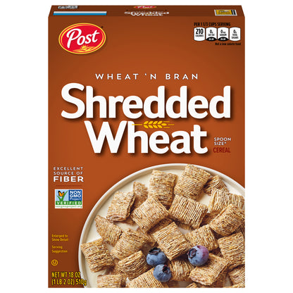 Shredded Wheat Wheat 'N Bran Cereal Spoon Size 18 oz