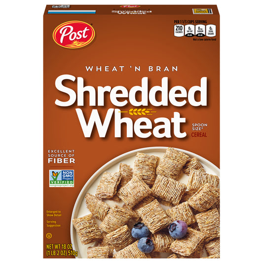 Shredded Wheat Wheat 'N Bran Cereal Spoon Size 18 oz