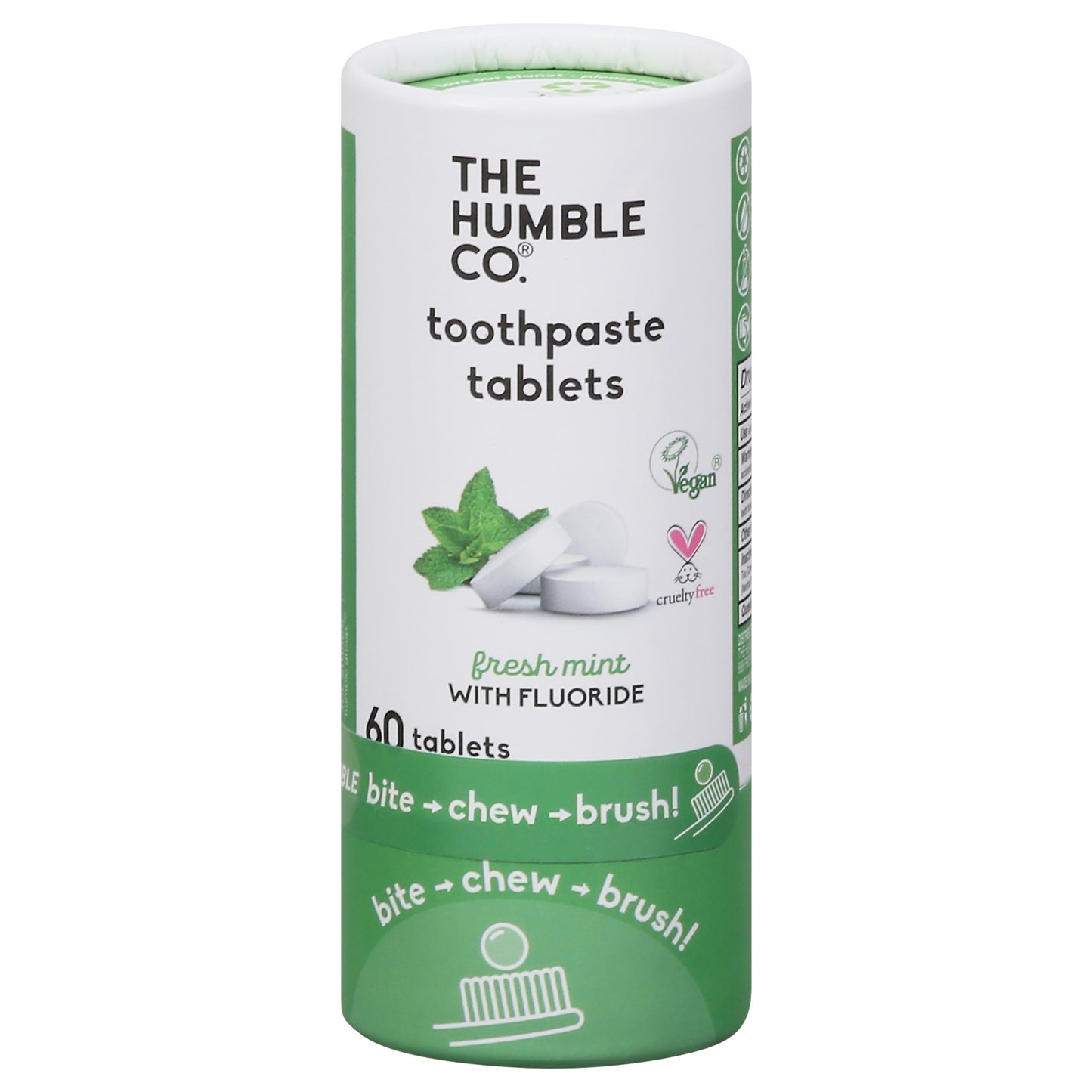 The Humble Co. Fresh Mint Toothpaste with Fluoride 60 Tablets