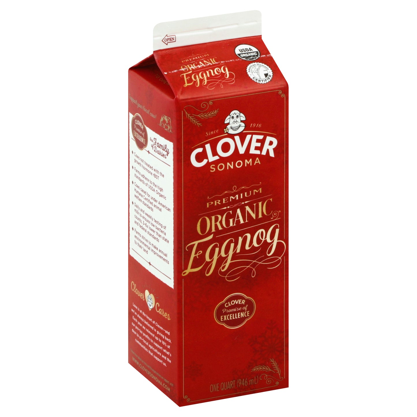 Clover Eggnog 1 qt - Organic