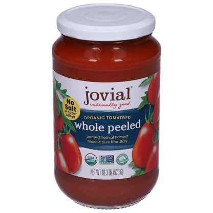 Jovial Organic Whole Peeled Tomatoes 18.3 oz