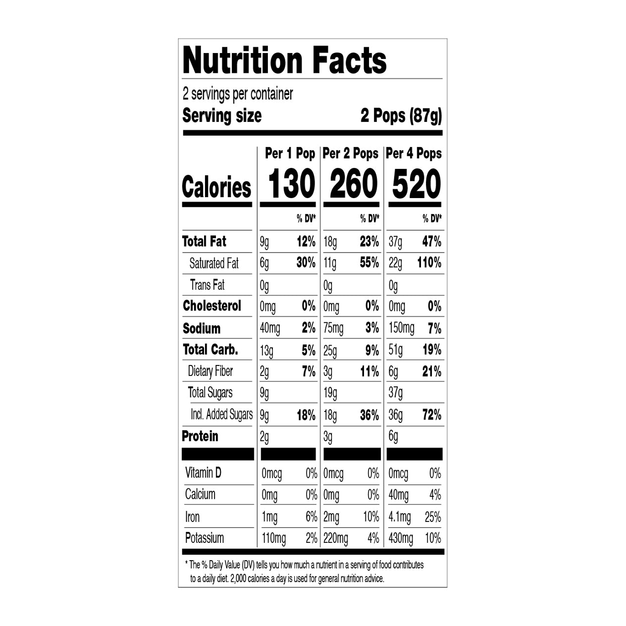 Double Chocolate Fudge Dairy-Free Oat Milk Frozen Dessert Bars, 4 Ct