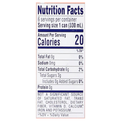 Sanpellegrino Zero Added Sugar Sparkling Peach & Clementine Beverage 6 - 11.15 fl oz Cans