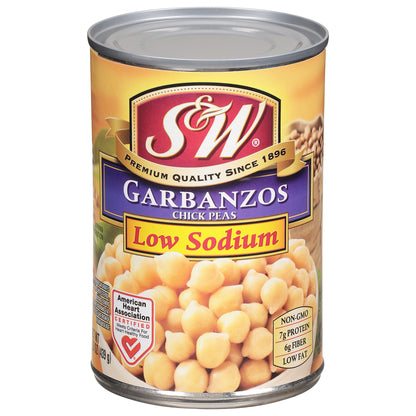 S&W Chick Peas Low Sodium Garbanzos 15.5 oz