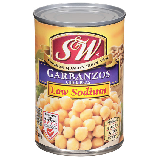 S&W Chick Peas Low Sodium Garbanzos 15.5 oz