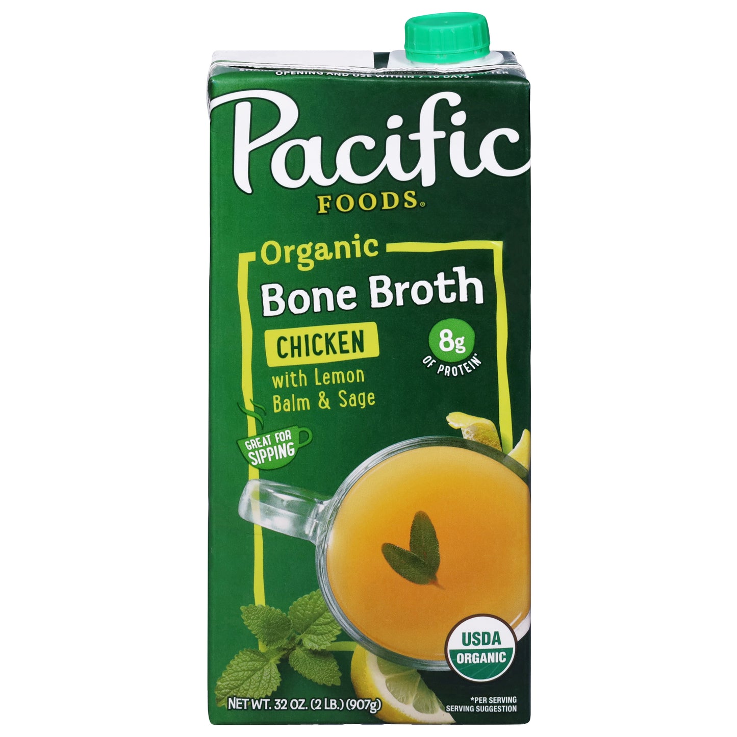 Pacific Foods Organic Chicken with Lemon Balm & Sage Bone Broth 32 oz