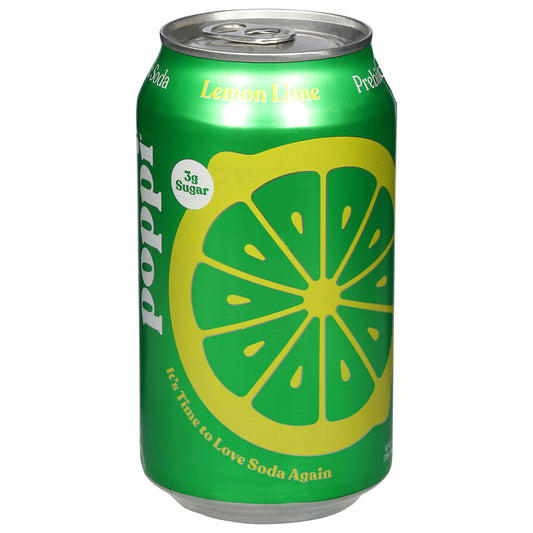Poppi Lemon Lime Prebiotic Soda 12 fl oz