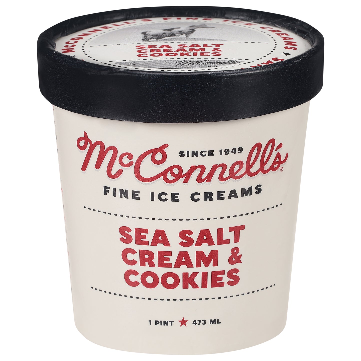 McConnell's Fine Ice Creams Sea Salt Cream & Cookies Ice Cream 1 pt