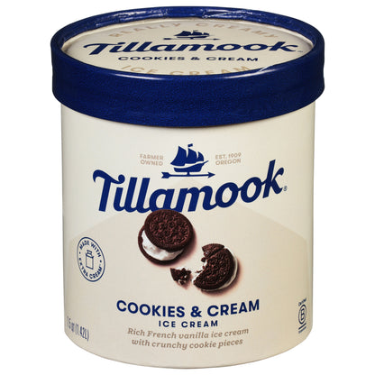Tillamook Cookies & Cream Ice Cream 1.5 qt