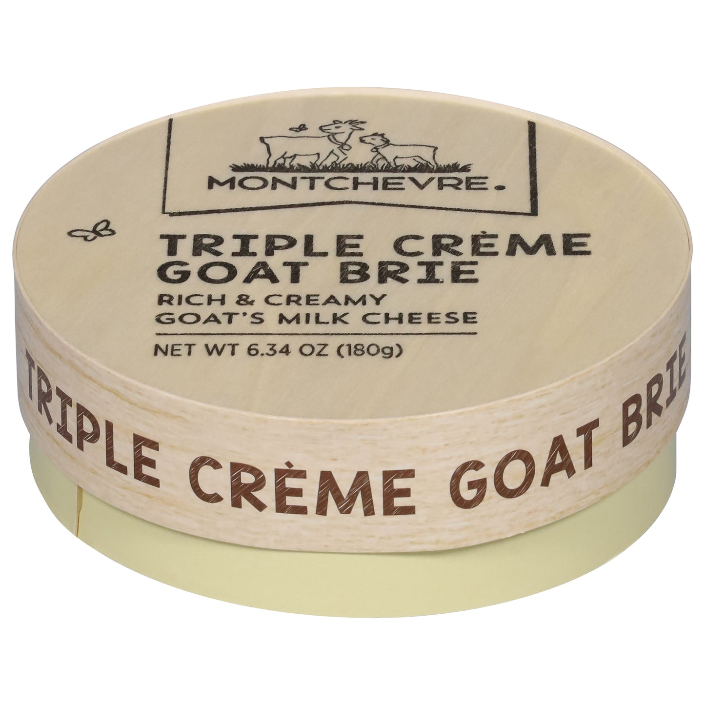 Montchevre Triple Creme Goat Brie Milk Cheese 6.34 oz