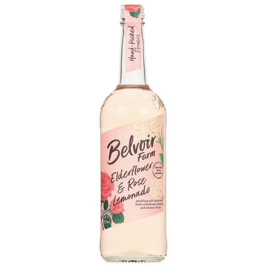 Belvoir Farm Elderflower & Rose Lemonade, Bottle 25.4 fl oz