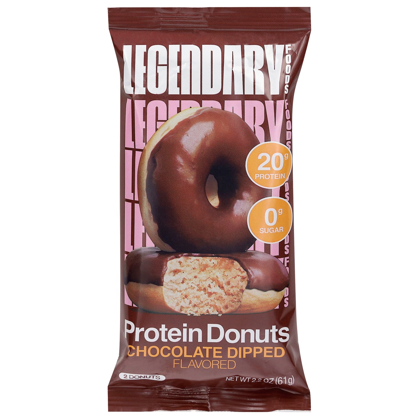 Legendary Foods Chocolate Dipped Flavored Protein Donuts 2 Each