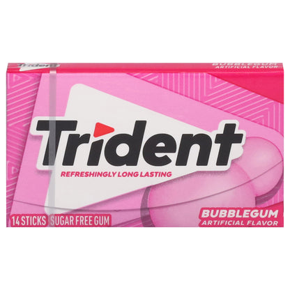 Trident Sugar Free Bubblegum Gum 14 ea