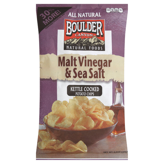 Boulder Canyon Potato Chips 6.5 oz - Vinegar Sea Salt