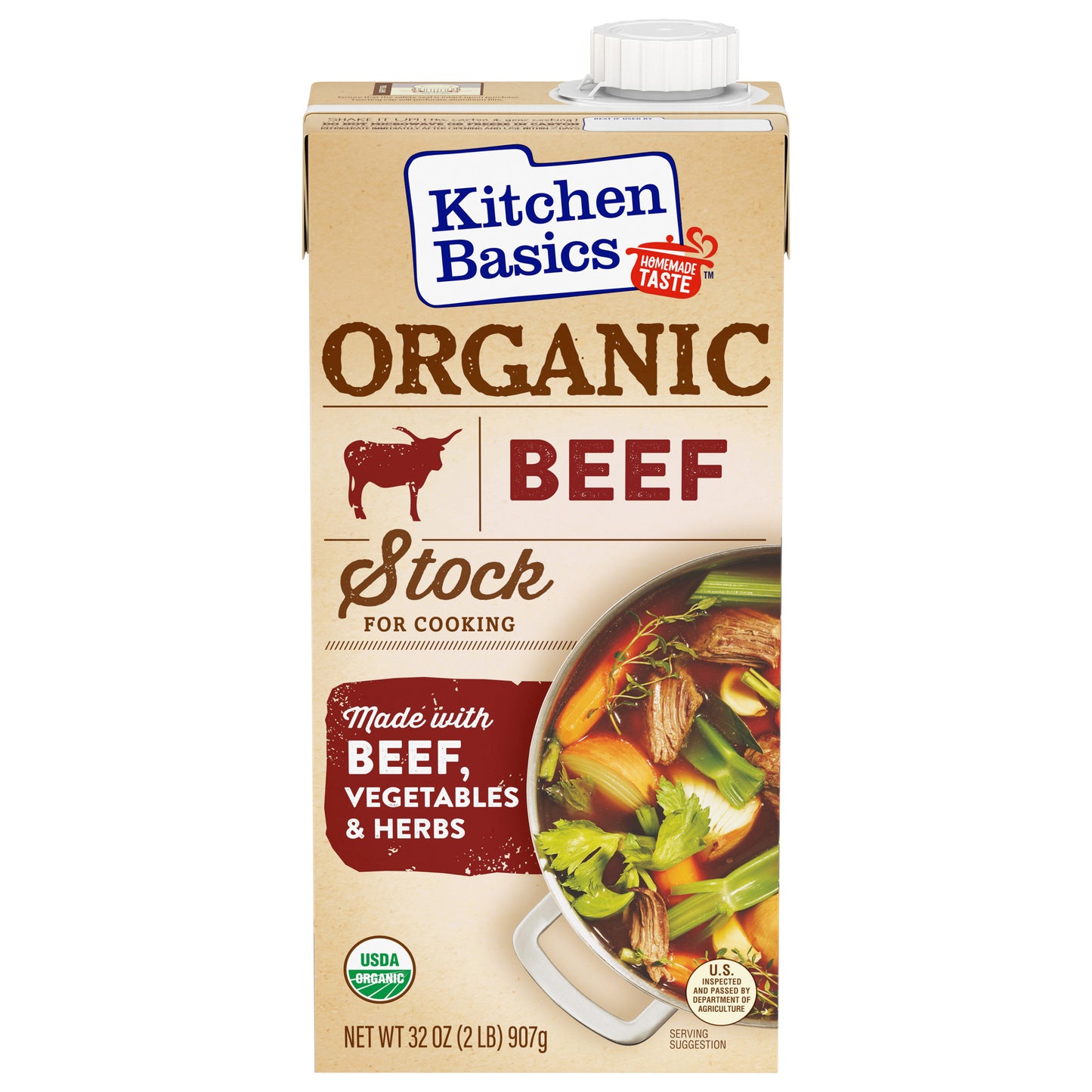Kitchen Basics Organic Beef Stock, 32 oz Carton